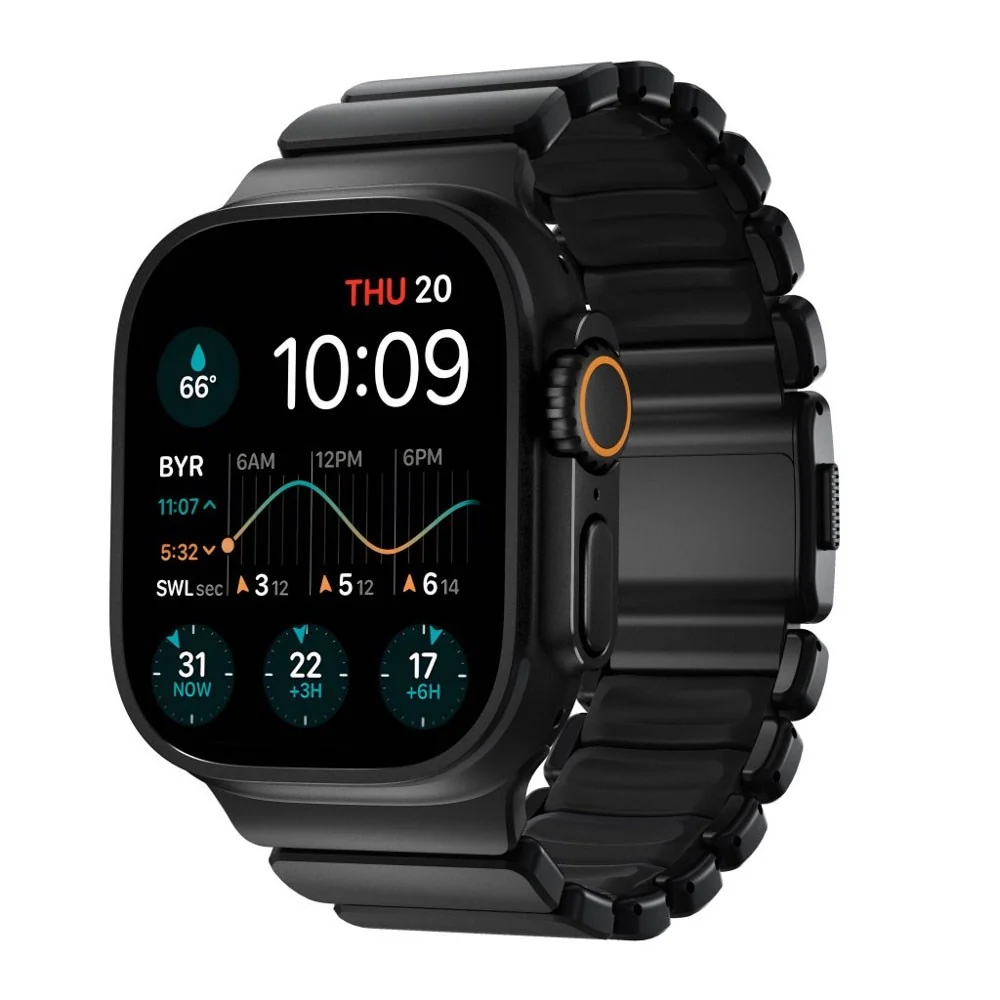 Apple Watch (42 / 44 / SE / 45 / 46 / 49mm) Nomad Stratos Band – Black v:5758859