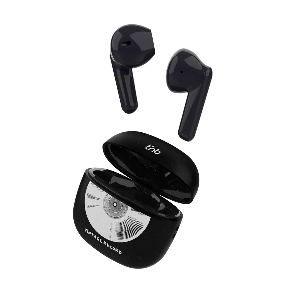 T'NB ORIGIN Trådløse In-Ear Hodetelefoner med Ladeetui - Vinyl Design v:3739478