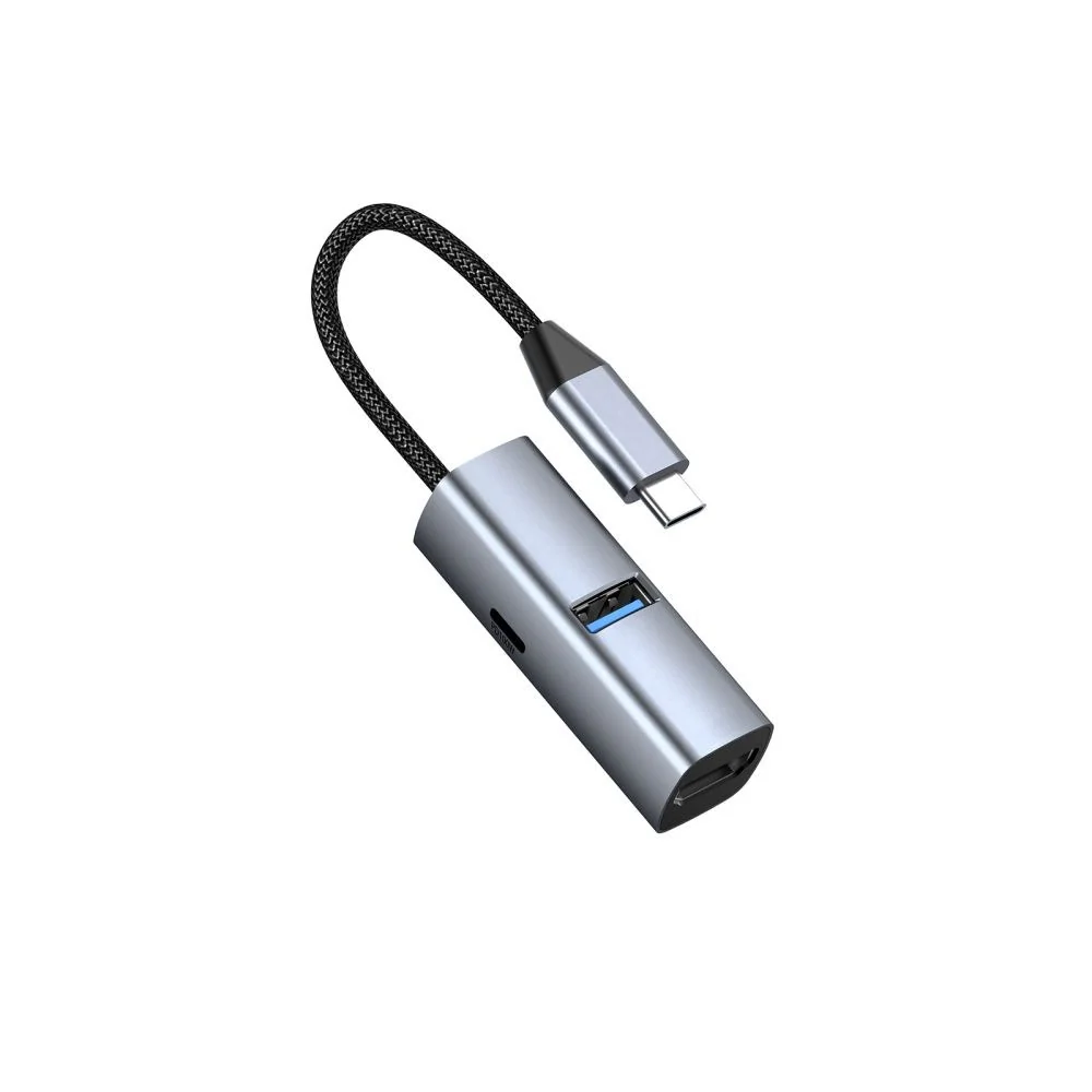 Mobile Origin 3-i-1 USB-C Hub - USB-A / USB-C / HDMI - Grå v:2763188