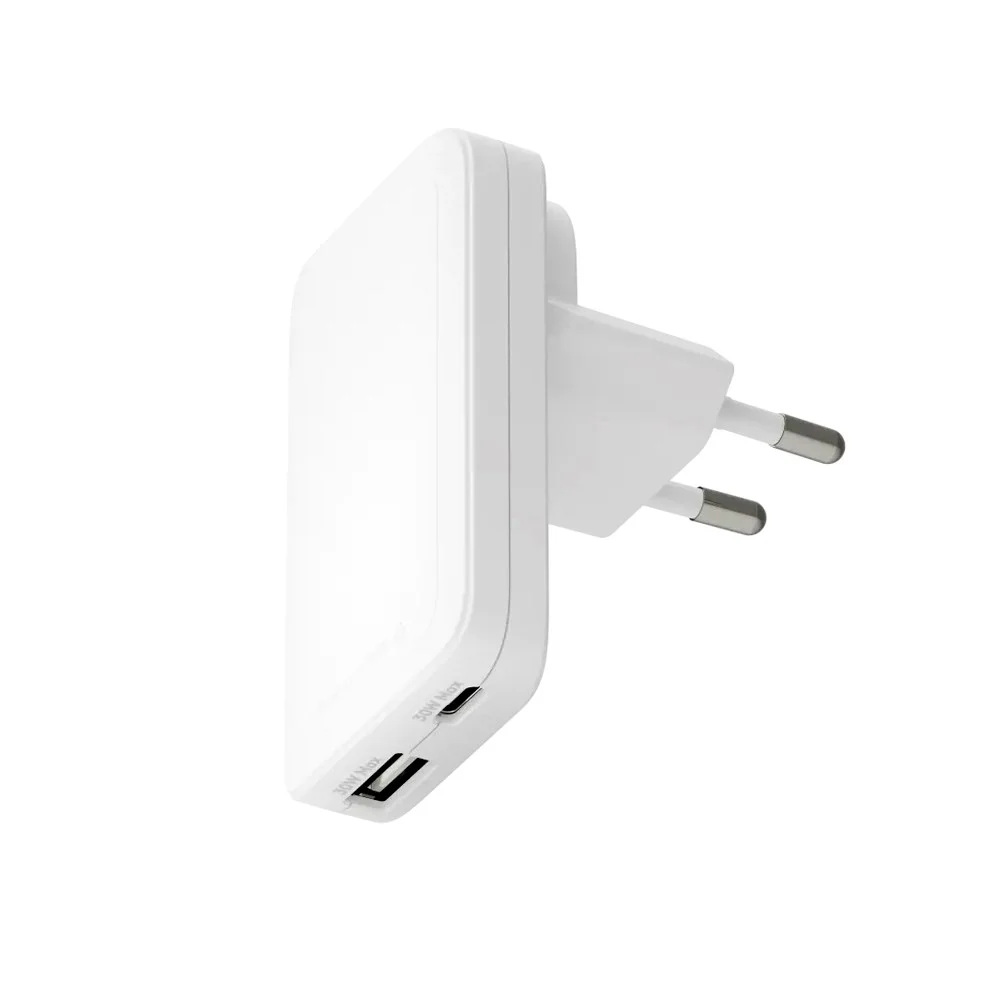 dbramante1928 Slim Vegglader m. 1x USB-C 30W & 1x USB-A 30W - Hvit v:7928233