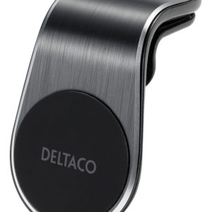 DELTACO Magnetisk bilholder for smarttelefoner, viftegrillfeste, vinklet, svart v:5991826 DELTACO Magnetisk bilholder for smarttelefoner, viftegrillfeste, vinklet, svart v:5991826