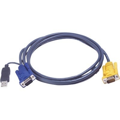 ATEN KVM-kabel, SPHD15 hann > HD15 hann & USB A-type hann, 5 m v:8313982 ATEN KVM-kabel, SPHD15 hann > HD15 hann & USB A-type hann, 5 m v:8313982