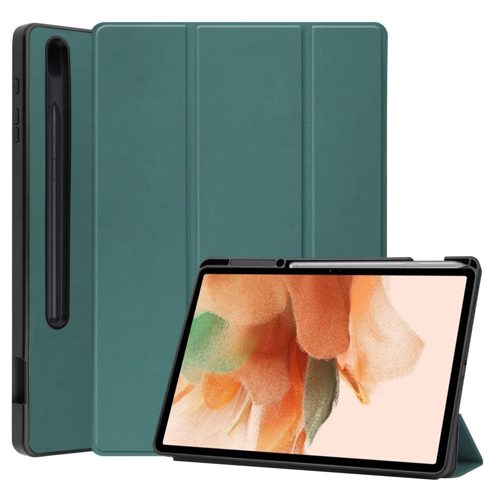 Samsung Galaxy Tab S7 FE Tri-fold Flip Deksel med Tri-Fold – Grønn v:9721816 Samsung Galaxy Tab S7 FE Tri-fold Flip Deksel med Tri-Fold – Grønn v:9721816