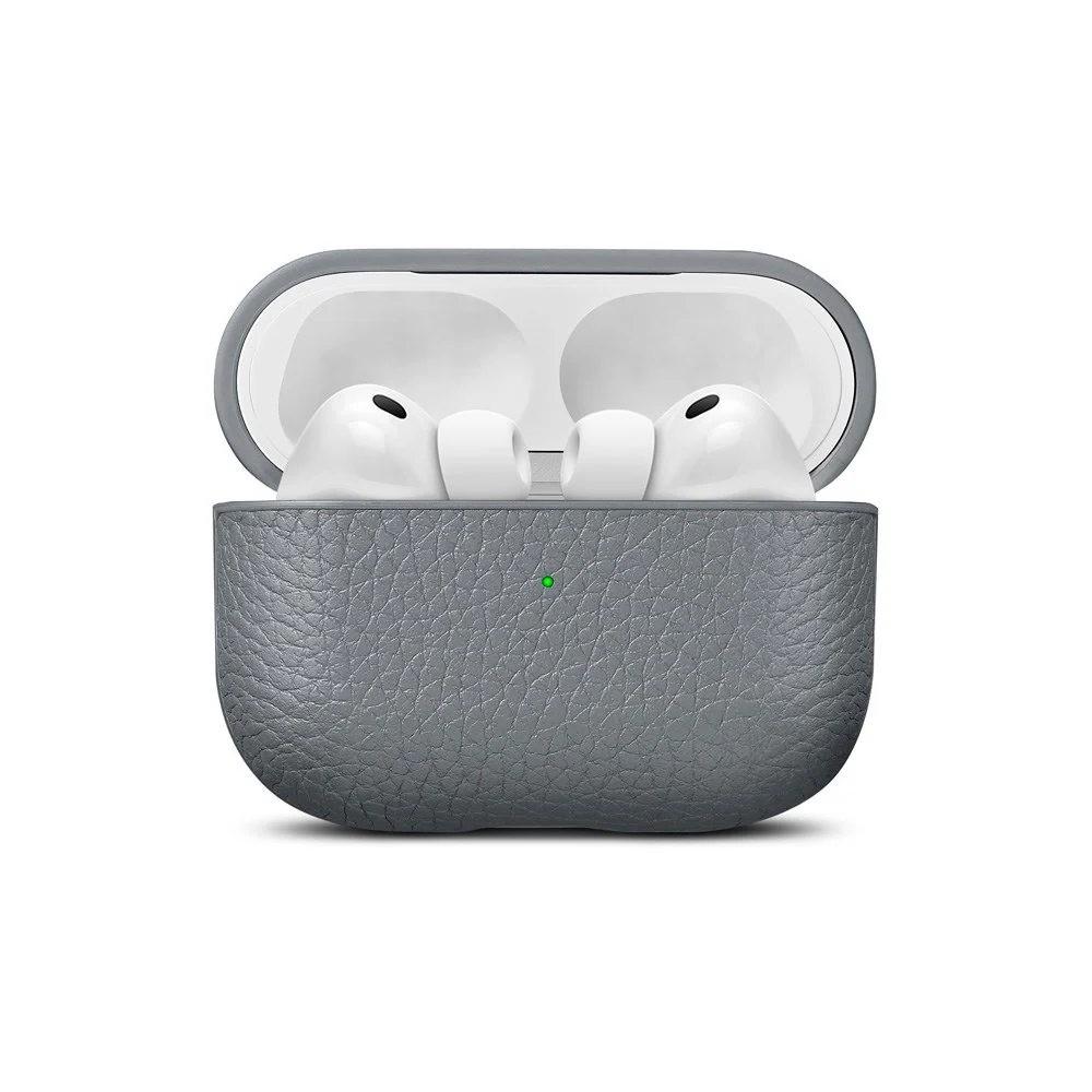 WOOLNUT Apple AirPods Pro (3. gen.) Ekte Skinn Deksel – Grå v:4124636 WOOLNUT Apple AirPods Pro (3. gen.) Ekte Skinn Deksel – Grå v:4124636