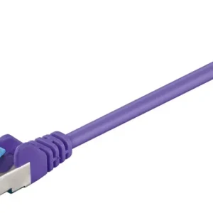 Goobay Kretskabel CAT 6A, S/FTP (PiMF), fiolett, 3 m kobberleder (CU), halogenfri kabelmantel (LSZH) v:3654998 Goobay Kretskabel CAT 6A, S/FTP (PiMF), fiolett, 3 m kobberleder (CU), halogenfri kabelmantel (LSZH) v:3654998
