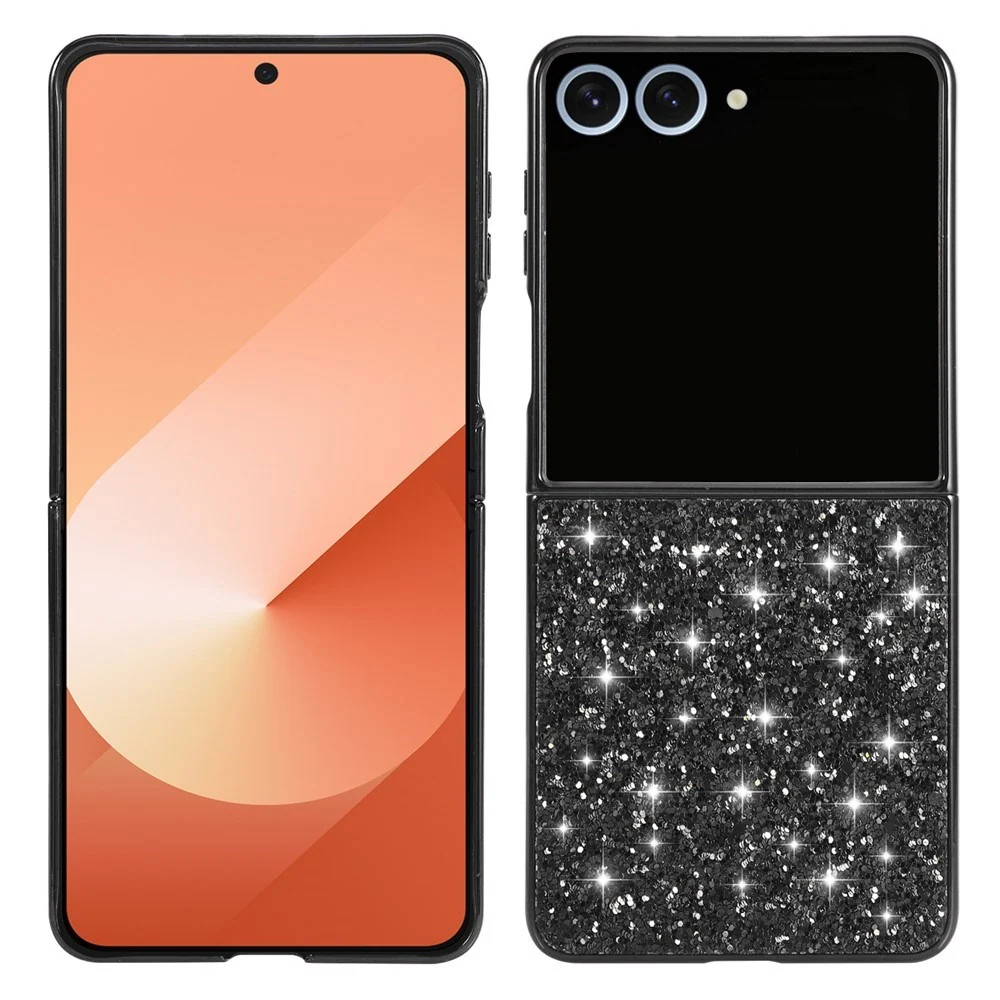 EIDERWOOD Samsung Galaxy Z Flip7 Glitter Deksel - Svart v:9481739