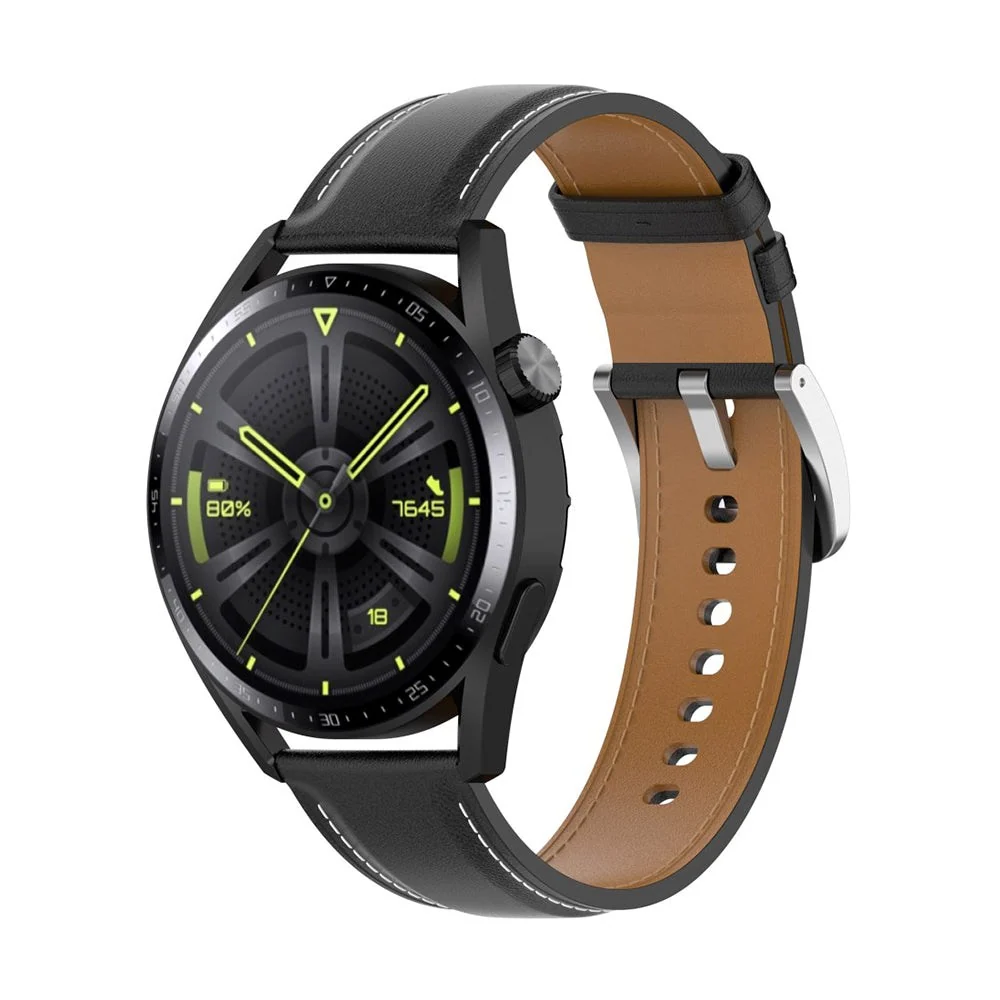 Universal Smartwatch Kunstskinn Reim m. Spenne 22mm – Svart v:6075156