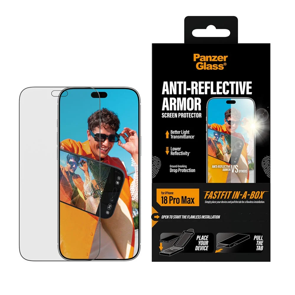 iPhone 18 Pro Max PanzerGlass Skjermbeskytter med FastFit In-A-Box – A v:7784028 iPhone 18 Pro Max PanzerGlass Skjermbeskytter med FastFit In-A-Box – A v:7784028