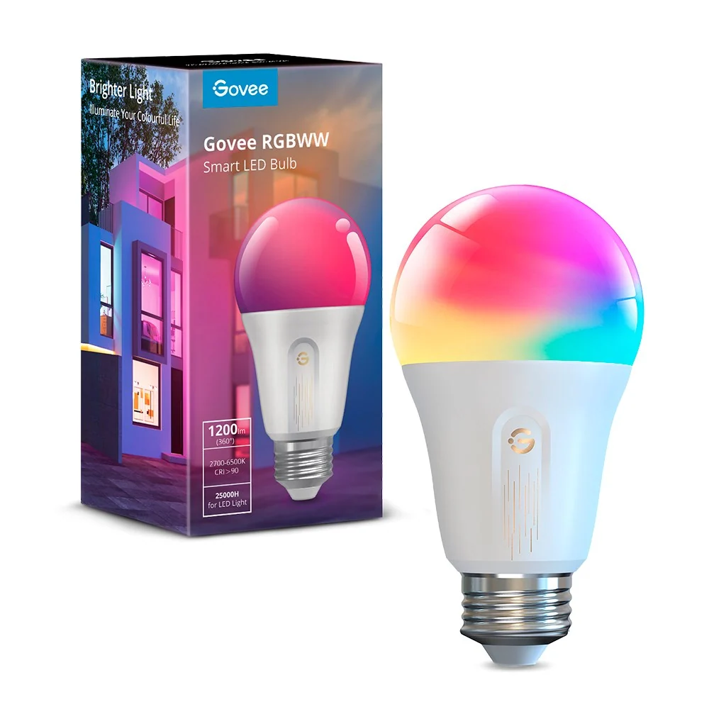 Govee 1200lm WIFI & Bluetooth Smart Light Bulb – Hvit v:1208367