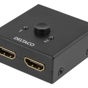 DELTACO Dubbelriktad HDMI-switch, 1-2 eller 2-1, manuell, svart v:8061942 DELTACO Dubbelriktad HDMI-switch, 1-2 eller 2-1, manuell, svart v:8061942