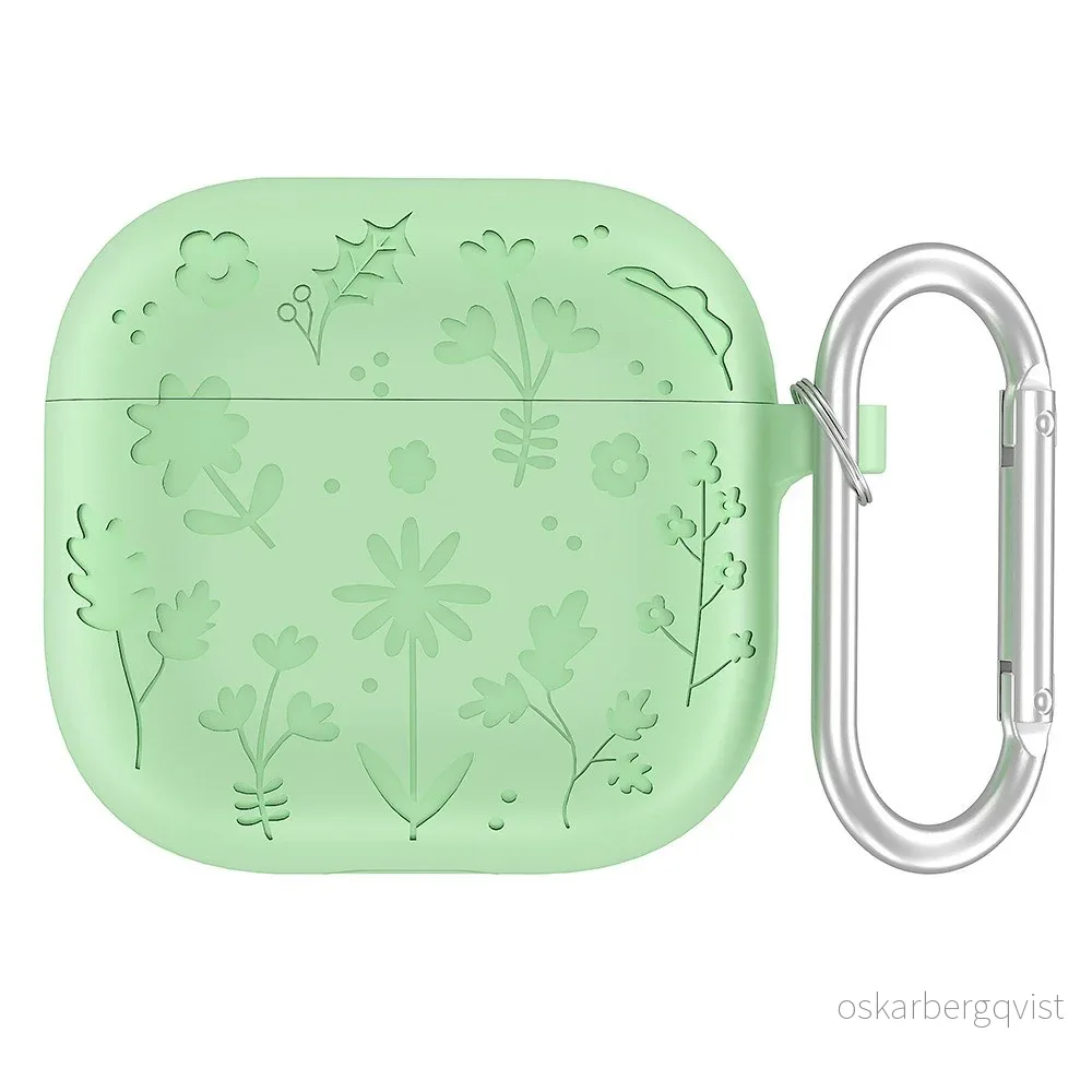 Apple AirPods (5. & 4. Gen.) Silikon Deksel med Karabinkrok og Blomste v:7769933 Apple AirPods (5. & 4. Gen.) Silikon Deksel med Karabinkrok og Blomste v:7769933