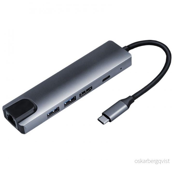 USB-C Hub 5 porter, grå v:2250003