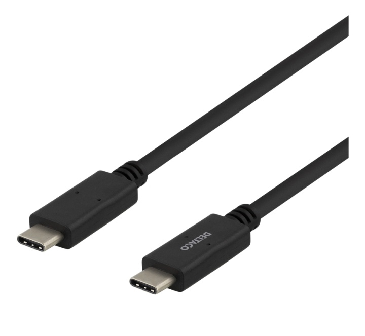 DELTACO USB-C til USB-C-kabel, 5 Gbit/s, 5A, 1 m, svart v:3442145