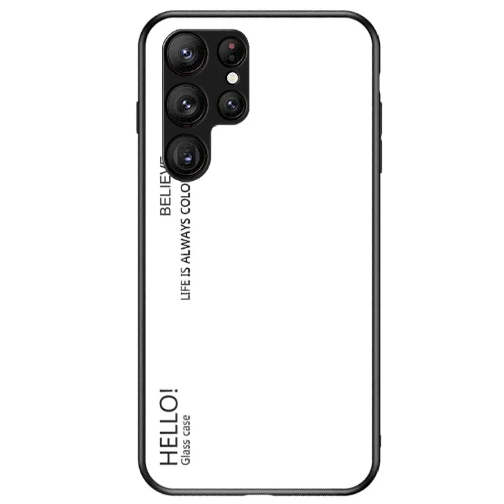 Samsung Galaxy S23 Ultra Glass Bakdeksel – Hello – Hvit v:9483636 Samsung Galaxy S23 Ultra Glass Bakdeksel – Hello – Hvit v:9483636