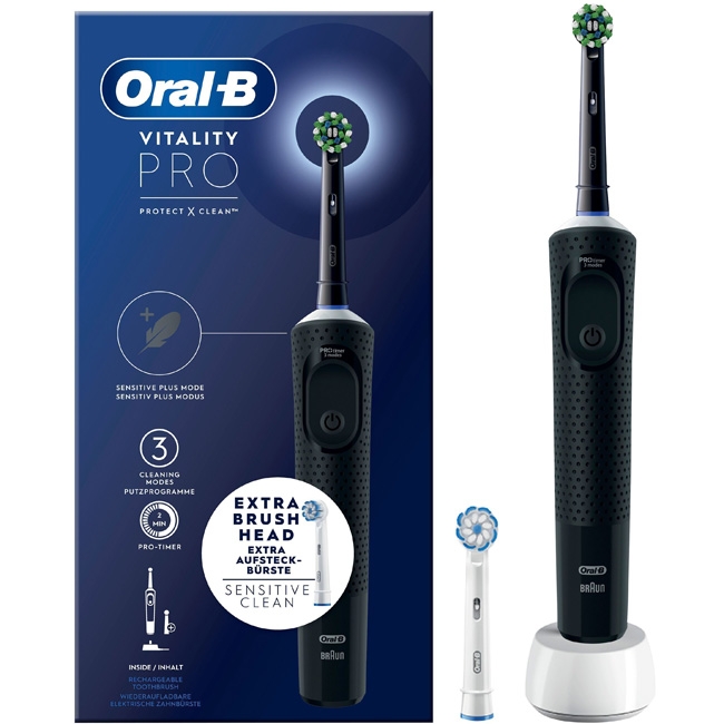 Oral B Elektrisk tannbørste Vitality Pro Black Extra Refill v:6082229