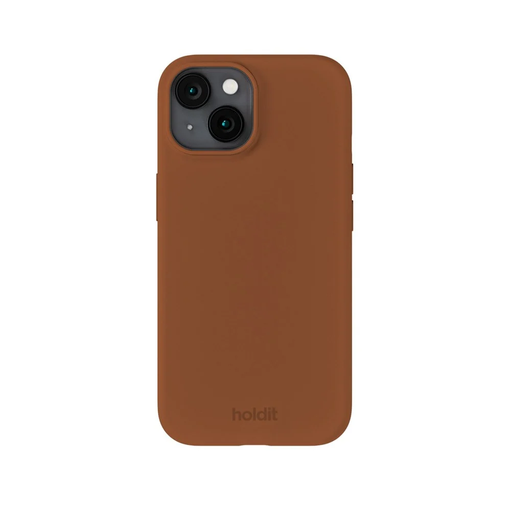 Holdit iPhone 15 Soft Touch Silikon Deksel - Almond Brown v:4543782
