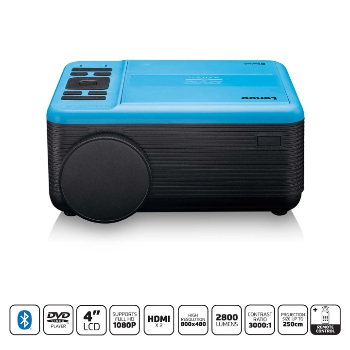 Lenco LCD-projektor med DVD-spiller og Bluetooth® Blue v:8488394 Lenco LCD-projektor med DVD-spiller og Bluetooth® Blue v:8488394
