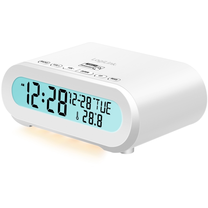 LogiLink Klokkeradio med temperatur/fuktighet USB-C/batteristrøm Hvit v:7799346 LogiLink Klokkeradio med temperatur/fuktighet USB-C/batteristrøm Hvit v:7799346