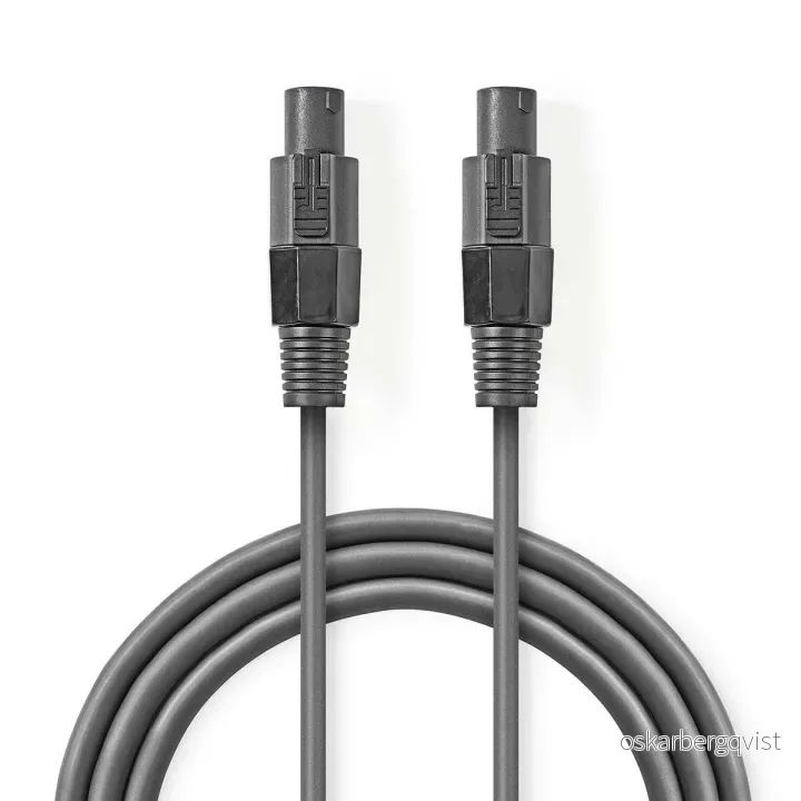 Nedis Speaker Cable | 48 x 0.20 mm | Kobber | 5.00 m | Rund | PVC | Mørk Grå | Pappetui v:6959408