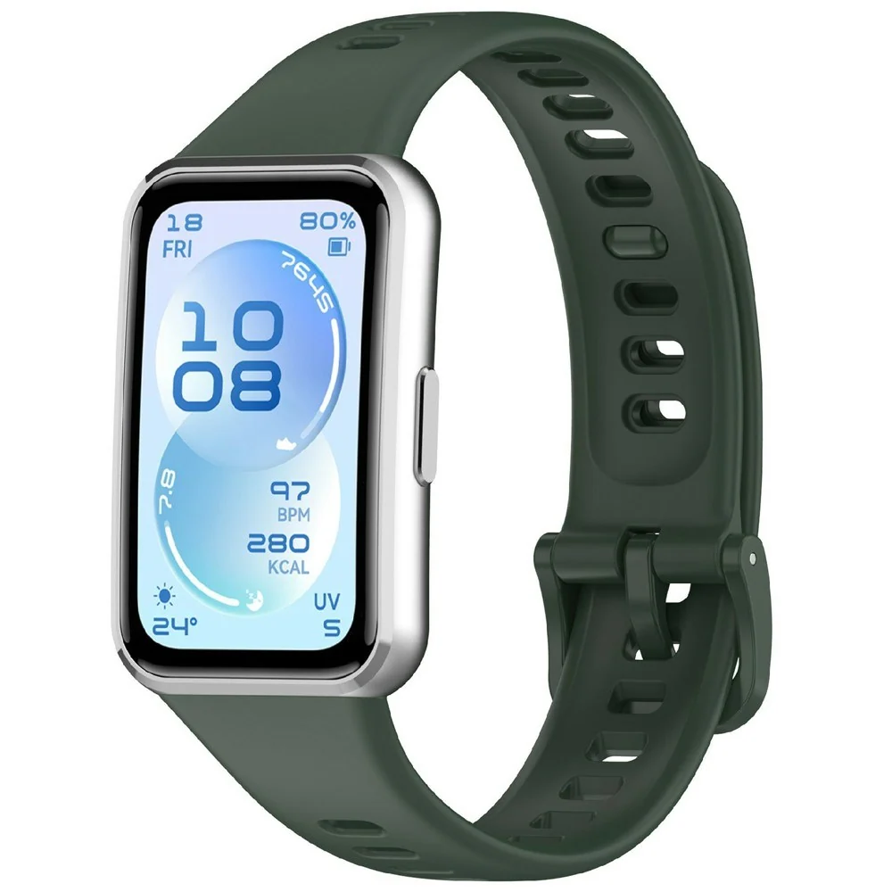 Huawei Band 11 / 11 Pro EIDERWOOD Silikonrem – Mørkegrønn v:3811869 Huawei Band 11 / 11 Pro EIDERWOOD Silikonrem – Mørkegrønn v:3811869