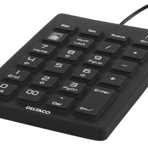 DELTACO numerisk tastatur i silikon, IP68, 23 taster, svart v:4174714 DELTACO numerisk tastatur i silikon, IP68, 23 taster, svart v:4174714