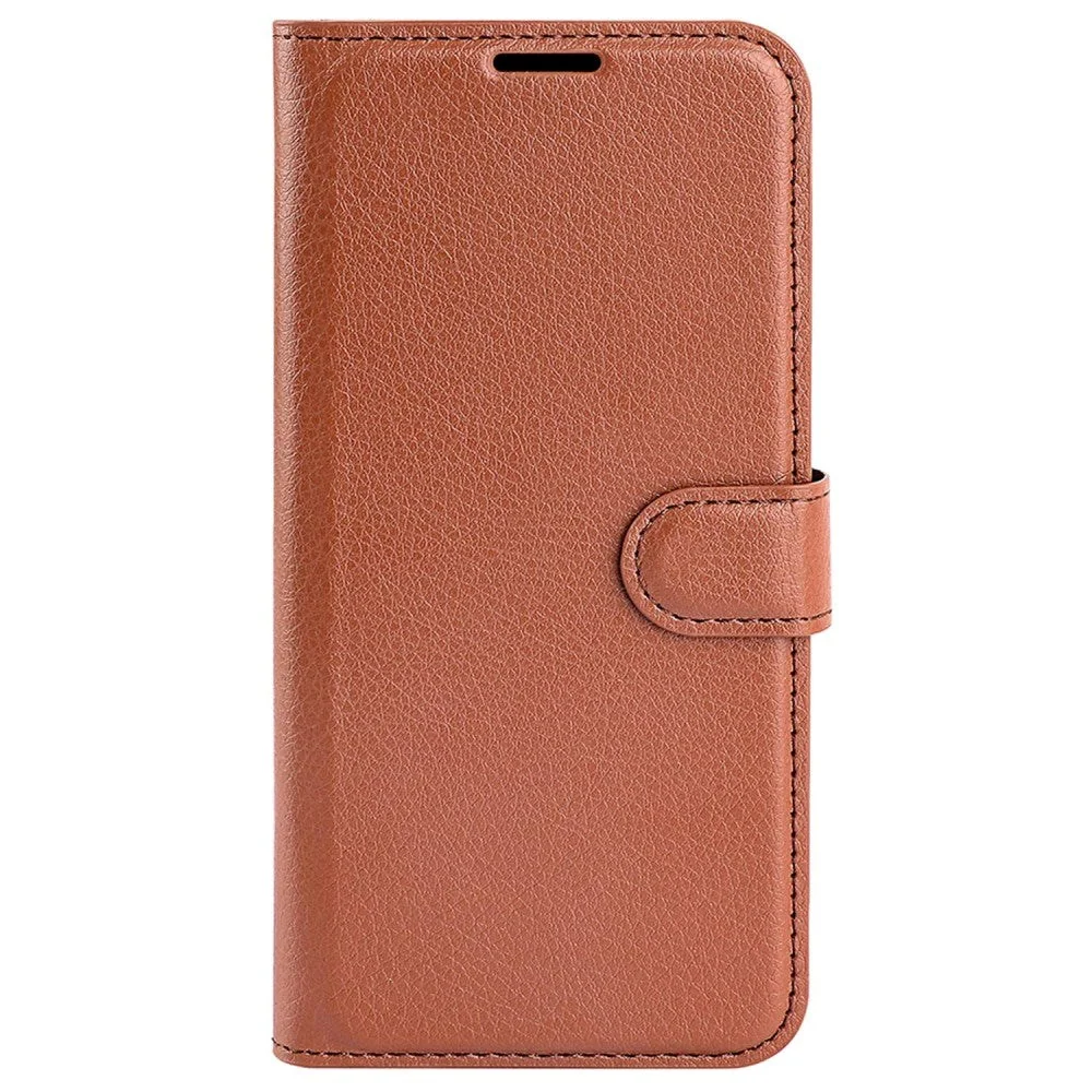 Motorola Moto G42 Litchi Kunstskinn Deksel m. Lommebok - Brun v:5239431