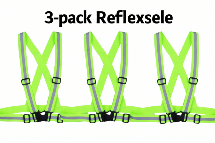 3-pack Reflekssele/Refleksvest, Gul v:7172781