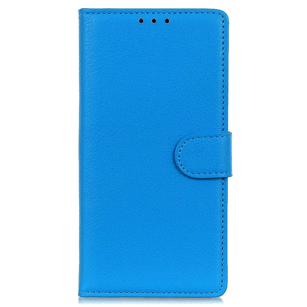 Samsung Galaxy S24 PU Litchi Skin Flip Deksel med Lommebok – Blå v:6290757 Samsung Galaxy S24 PU Litchi Skin Flip Deksel med Lommebok – Blå v:6290757