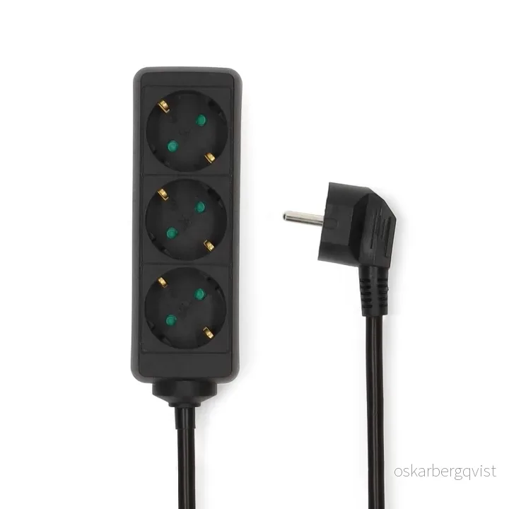 Nedis Extension Socket | Jordet kontakt / Type F (CEE 7/7) | 3-veis | 1.50 m | 3680 W | 16 A | Sort v:5879507 Nedis Extension Socket | Jordet kontakt / Type F (CEE 7/7) | 3-veis | 1.50 m | 3680 W | 16 A | Sort v:5879507