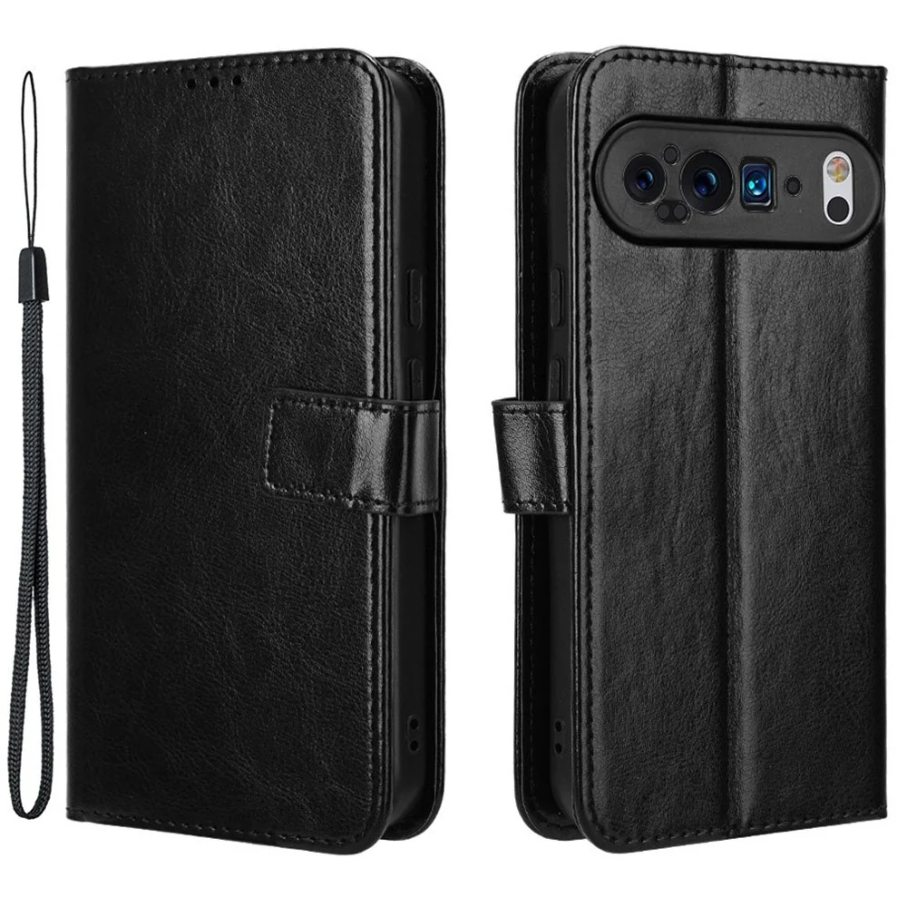EIDERWOOD Google Pixel 9 / 9 Pro Kunst Skinn Flip Deksel med Stativ & v:2513811