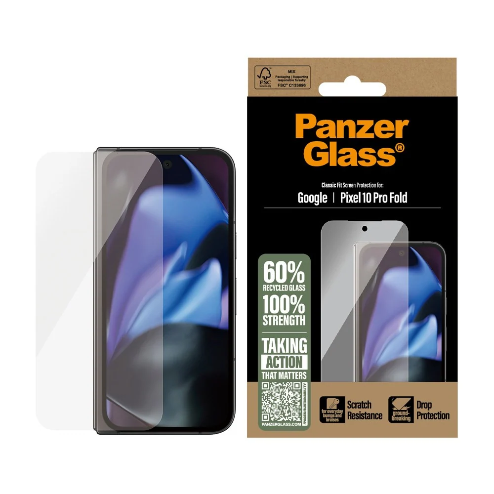 PanzerGlass Google Pixel 10 Pro Fold Skjermbeskyttelsesglass – Ultra W v:5117203 PanzerGlass Google Pixel 10 Pro Fold Skjermbeskyttelsesglass – Ultra W v:5117203