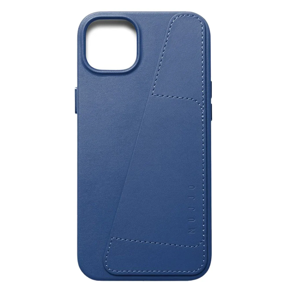 Mujjo iPhone 14 Plus Leather Wallet Deksel – Blå v:8954108 Mujjo iPhone 14 Plus Leather Wallet Deksel – Blå v:8954108