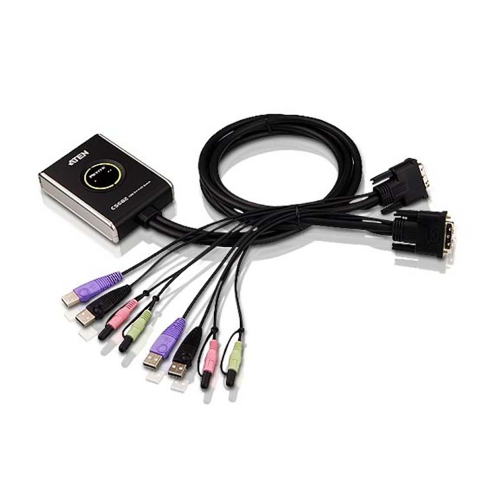 ATEN CS682-AT 2-port KVM-bryter Svart v:4604693 ATEN CS682-AT 2-port KVM-bryter Svart v:4604693