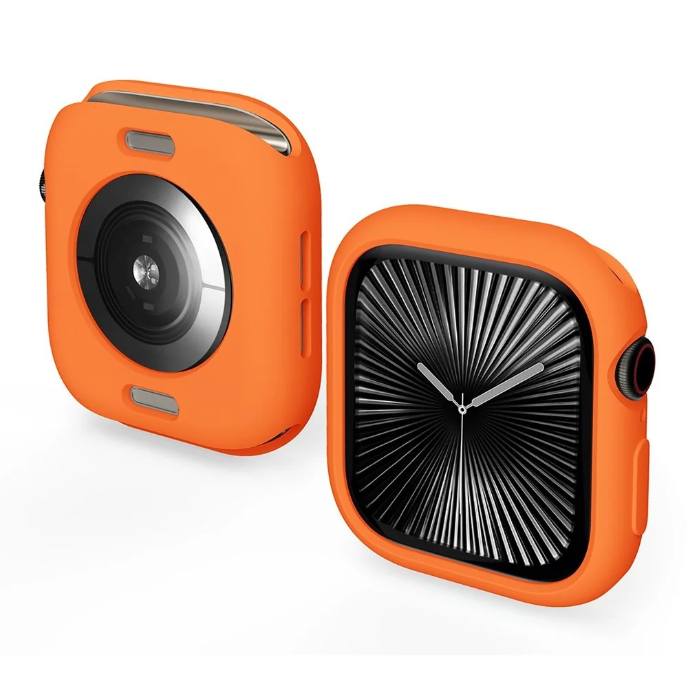 Apple Watch 11 / 10 (46mm) Fleksibelt Plast Deksel – Oransje v:7055510 Apple Watch 11 / 10 (46mm) Fleksibelt Plast Deksel – Oransje v:7055510