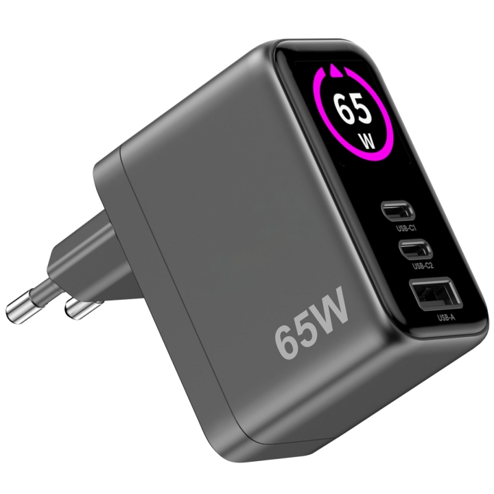 Celly Laddare 65W PD/QC med display v:8810961 Celly Laddare 65W PD/QC med display v:8810961