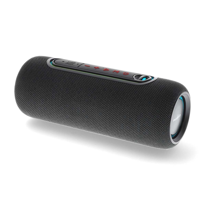 Nedis Bluetooth® Speaker | 240 min | Håndholdt design | 30 W | Stereo | Innebygd mikrofon | X5 | Linkable | Sort v:2438206 Nedis Bluetooth® Speaker | 240 min | Håndholdt design | 30 W | Stereo | Innebygd mikrofon | X5 | Linkable | Sort v:2438206