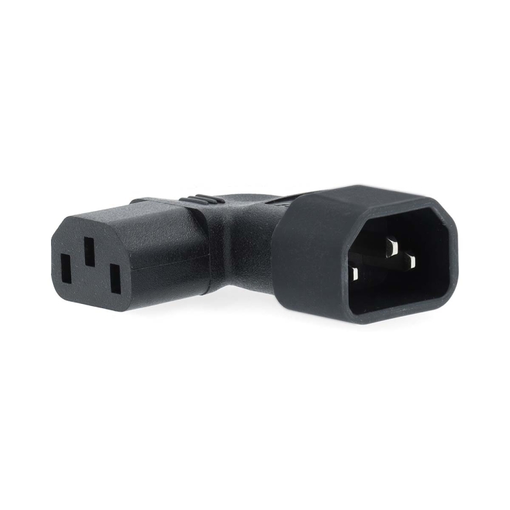 Nedis Extension Plug | IEC-320-C13 | IEC-320-C14 | Vinklet Venstre | Nikkel belagt | PVC | Sort | Boks | 1 stk v:2072309 Nedis Extension Plug | IEC-320-C13 | IEC-320-C14 | Vinklet Venstre | Nikkel belagt | PVC | Sort | Boks | 1 stk v:2072309
