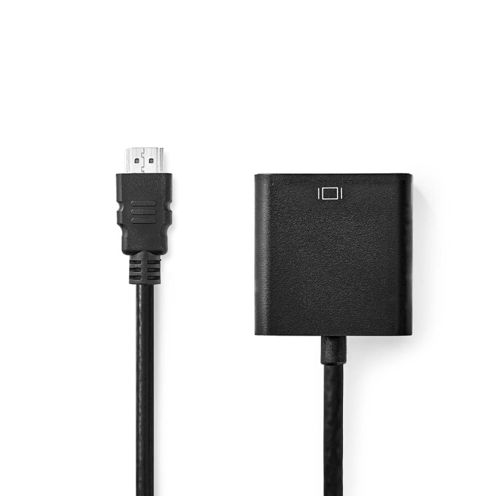 Nedis HDMI™ Adapter | HDMI ™ -kontakt | VGA Hun 15p / 3.5 mm Hun | Nikkel belagt | Rett | ABS | Sort | 1 stk. | Boks v:1045068 Nedis HDMI™ Adapter | HDMI ™ -kontakt | VGA Hun 15p / 3.5 mm Hun | Nikkel belagt | Rett | ABS | Sort | 1 stk. | Boks v:1045068