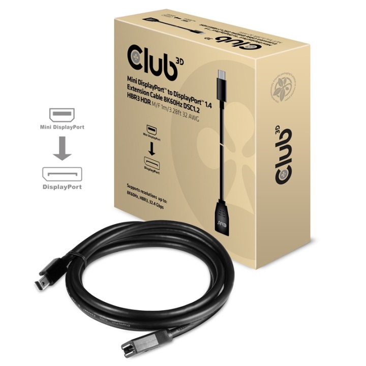 CLUB3D cac-1121 1 m Mini DisplayPort DisplayPort Svart v:7879190 CLUB3D cac-1121 1 m Mini DisplayPort DisplayPort Svart v:7879190