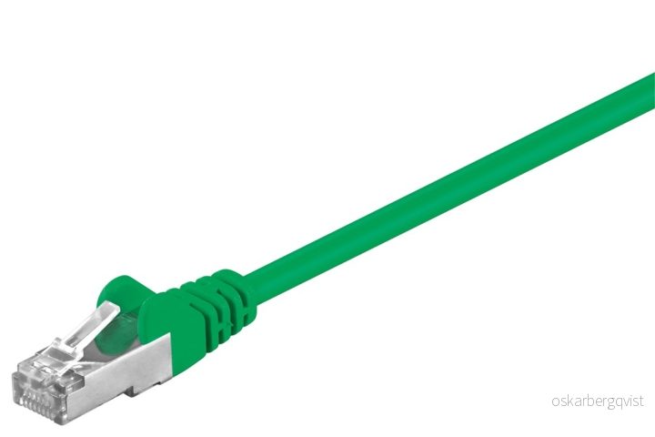 Goobay Kretskabel CAT 5e, SF/UTP, grønn, 0,5 m kobberbelagt aluminiumtråd (CCA) v:1143401
