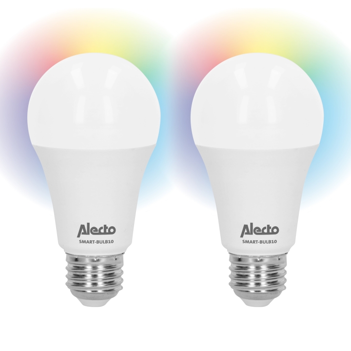 Alecto Smart LED-fargelampe med Wi-Fi 2-pakning v:6414286 Alecto Smart LED-fargelampe med Wi-Fi 2-pakning v:6414286