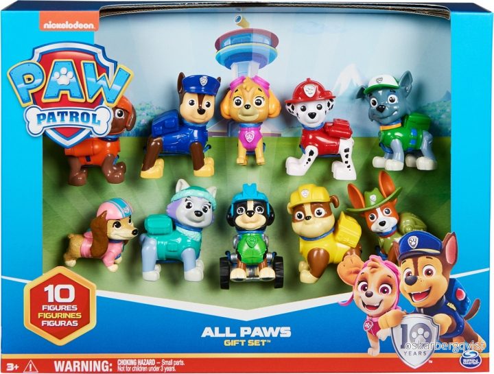 Paw Patrol figursett, 10 figurer v:9799939