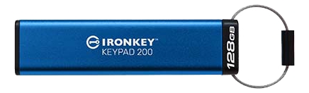 Kingston 128 GB IronKey Keypad 200, FIPS 140-3 Lvl 3 (i påvente) AES-256 v:1686353 Kingston 128 GB IronKey Keypad 200, FIPS 140-3 Lvl 3 (i påvente) AES-256 v:1686353