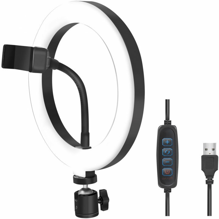 LogiLink Ringlys for smarttelefon Ø20 cm uten stativ v:7658044
