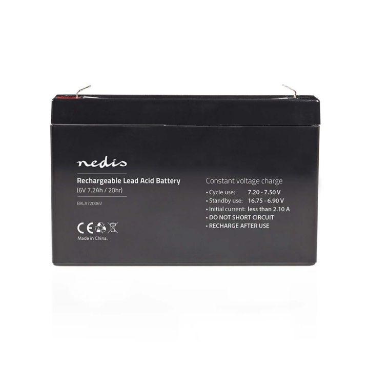 Nedis Oppladbart blybatteri | 6 V | 7200 mAh v:1365235 Nedis Oppladbart blybatteri | 6 V | 7200 mAh v:1365235