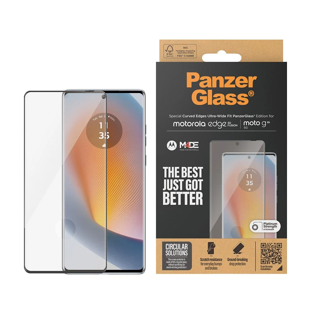 Motorola Edge 50 Fusion PanzerGlass Ultra Wide Fit Skjermbeskyttelse – v:8936531 Motorola Edge 50 Fusion PanzerGlass Ultra Wide Fit Skjermbeskyttelse – v:8936531