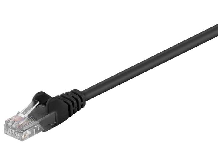 Goobay Kretskabel CAT 5e, U/UTP, svart, 7,5 m kobberbelagt aluminiumtråd (CCA) v:7936467