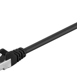 Goobay Kretskabel CAT 5e, SF/UTP, svart, 7,5 m kobberbelagt aluminiumtråd (CCA) v:7080074 Goobay Kretskabel CAT 5e, SF/UTP, svart, 7,5 m kobberbelagt aluminiumtråd (CCA) v:7080074