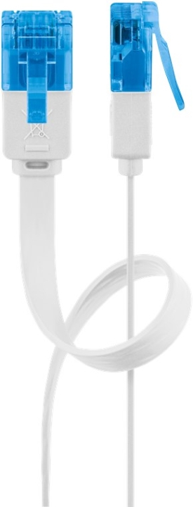 Goobay CAT 6A flat patchkabel, U/UTP, hvit kobberleder (CU), 3 m v:2317665 Goobay CAT 6A flat patchkabel, U/UTP, hvit kobberleder (CU), 3 m v:2317665
