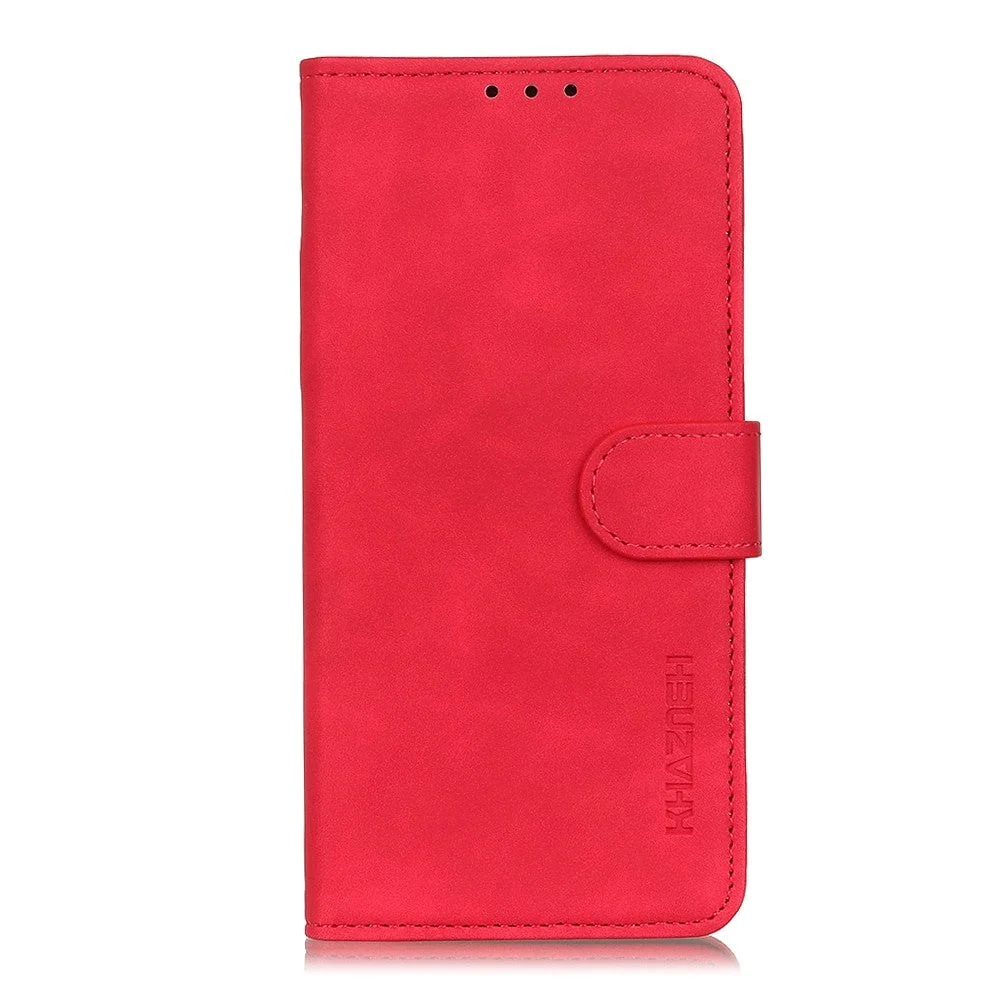 Huawei P Smart (2021) KHAZNEH Retro PU Skinndeksel m. Lommebok – Rød v:6235805